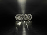 Emi 0.40-Carat Diamond Stud Earrings Set in Cluster Setting in 18K White Gold