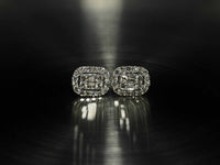 Emi 0.40-Carat Diamond Stud Earrings Set in Cluster Setting in 18K White Gold
