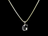 Genève 18k Yellow Gold Princess Necklace and Pendant Set