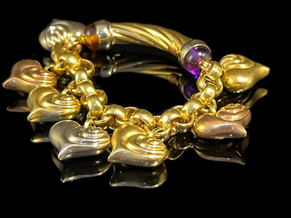 Colette 18k Tri Color Charm Bracelet Encantada Jewels PH