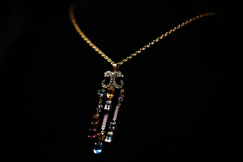 Hortense 18k Yellow Gold Pendant and Necklace Set