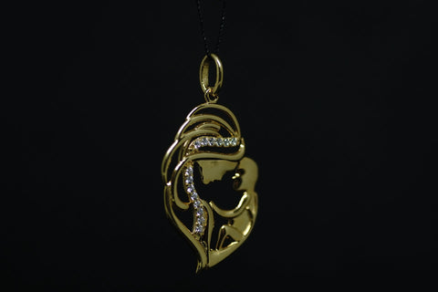 Elise 18k Yellow Gold Mother & Child Pendant