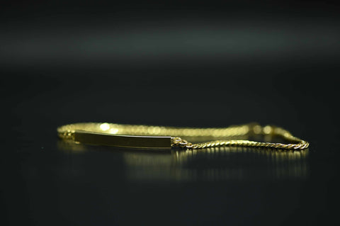 Denise 18k Yellow Gold Identity Bracelet