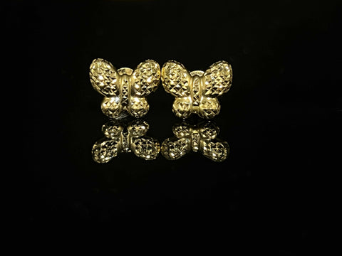 Violet 18K Yellow Gold Stud Earrings