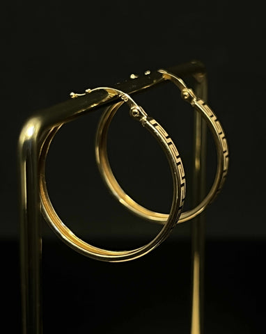 Stella 18K Yellow Gold Hoop Earrings