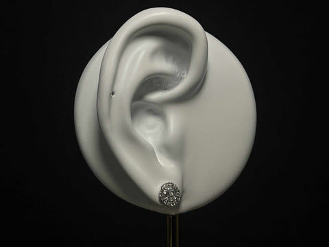 Yui 0.30-Carat Diamond Stud Earrings Set in Cluster Design Set  in 18K White Gold