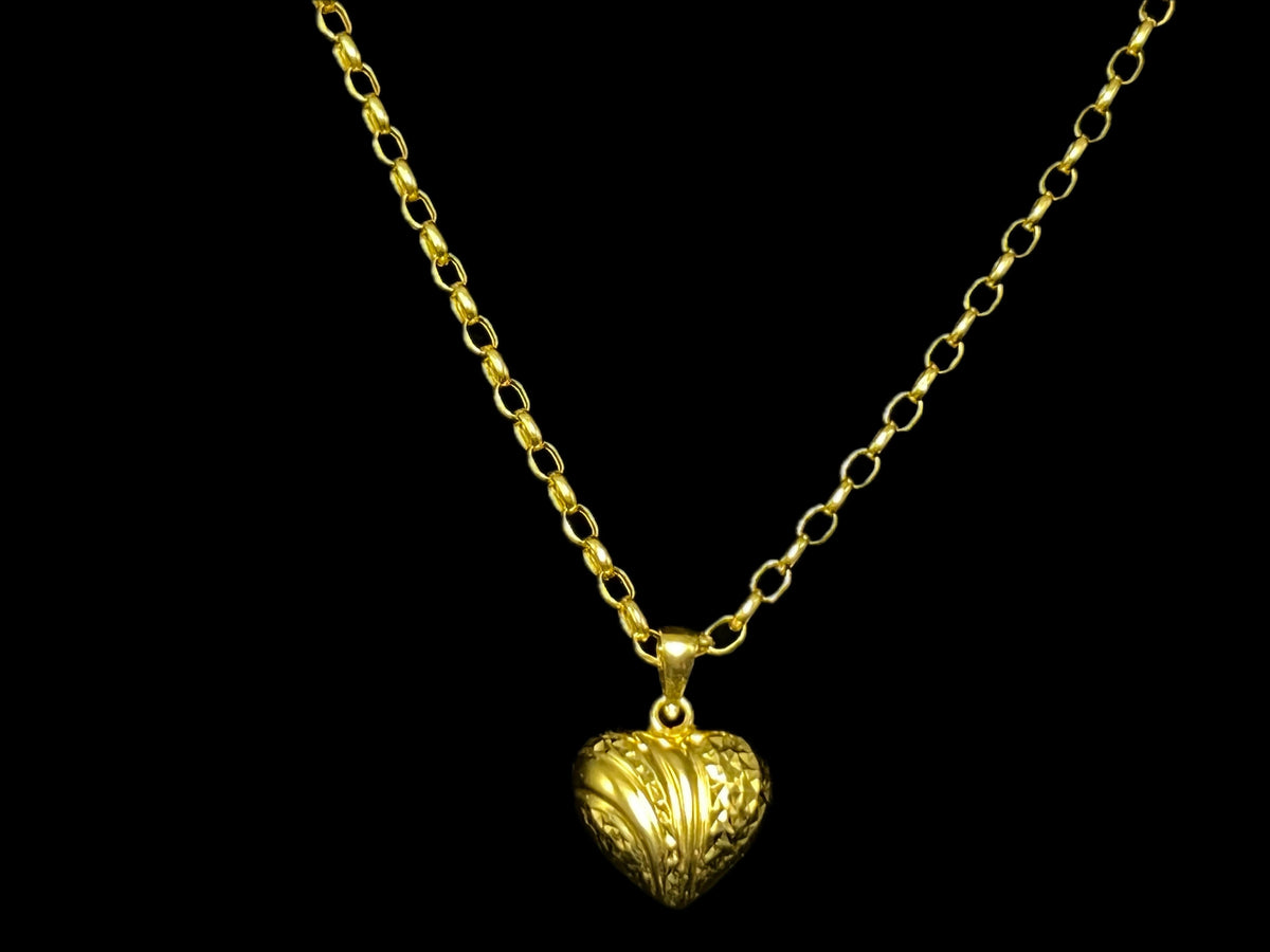 Charlotte 18K Yellow Gold Heart Pendant