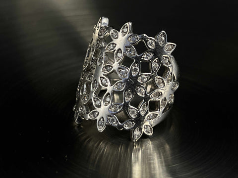 Belle 14k White Gold Filigree Ring