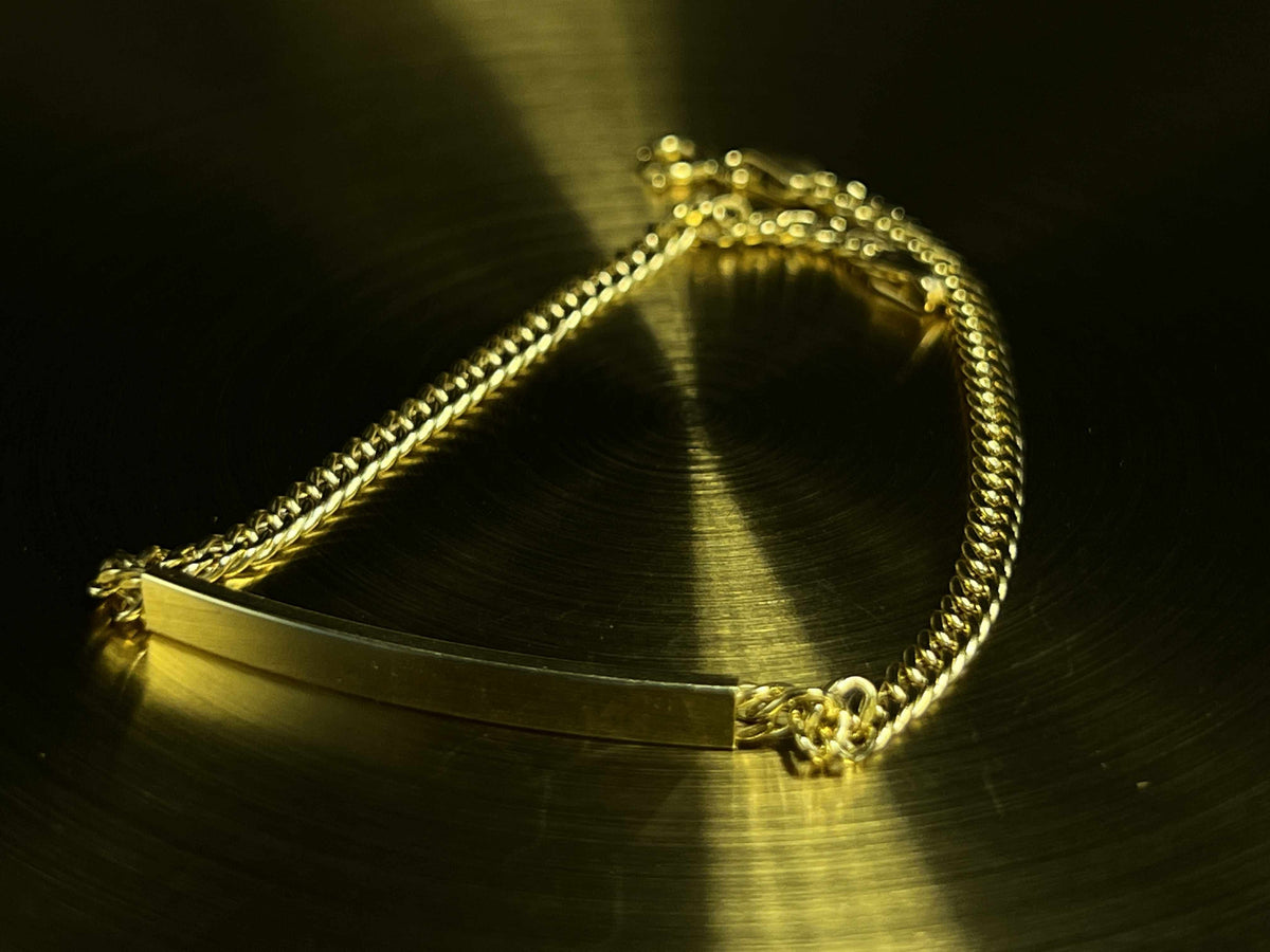 Denise 18k Yellow Gold Identity Bracelet