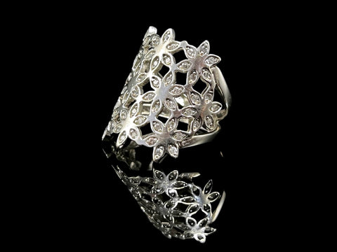 Belle 14k White Gold Filigree Ring