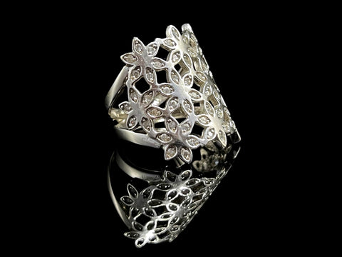 Belle 14k White Gold Filigree Ring