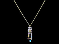 Hortense 18k Yellow Gold Pendant and Necklace Set