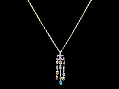 Hortense 18k Yellow Gold Pendant and Necklace Set