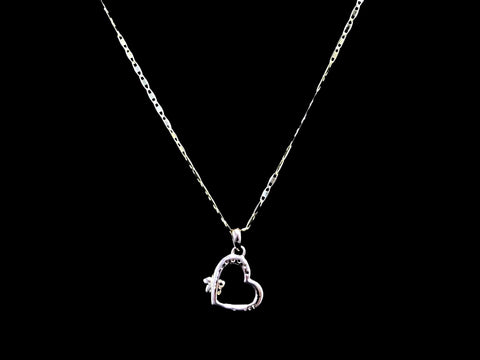 Jeanne 18k White Gold Princess Necklace and 18K Rose Gold Pendant Set