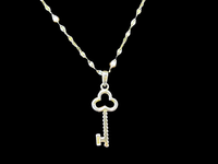 Elle 18k Gold Princess Necklace and Pendant Set