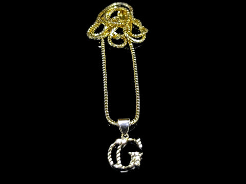 Genève 18k Yellow Gold Princess Necklace and Pendant Set