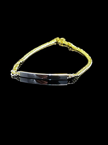 Denise 18k Yellow Gold Identity Bracelet