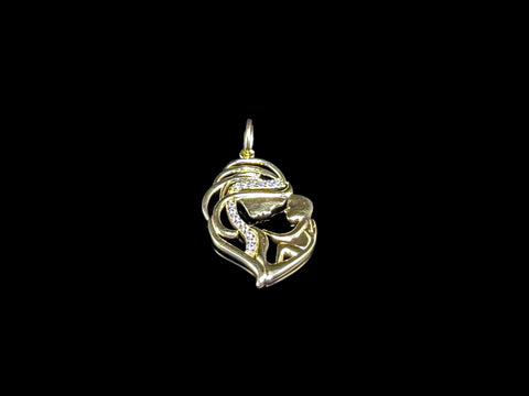 Elise 18k Yellow Gold Mother & Child Pendant