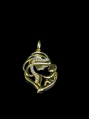 Elise 18k Yellow Gold Mother & Child Pendant